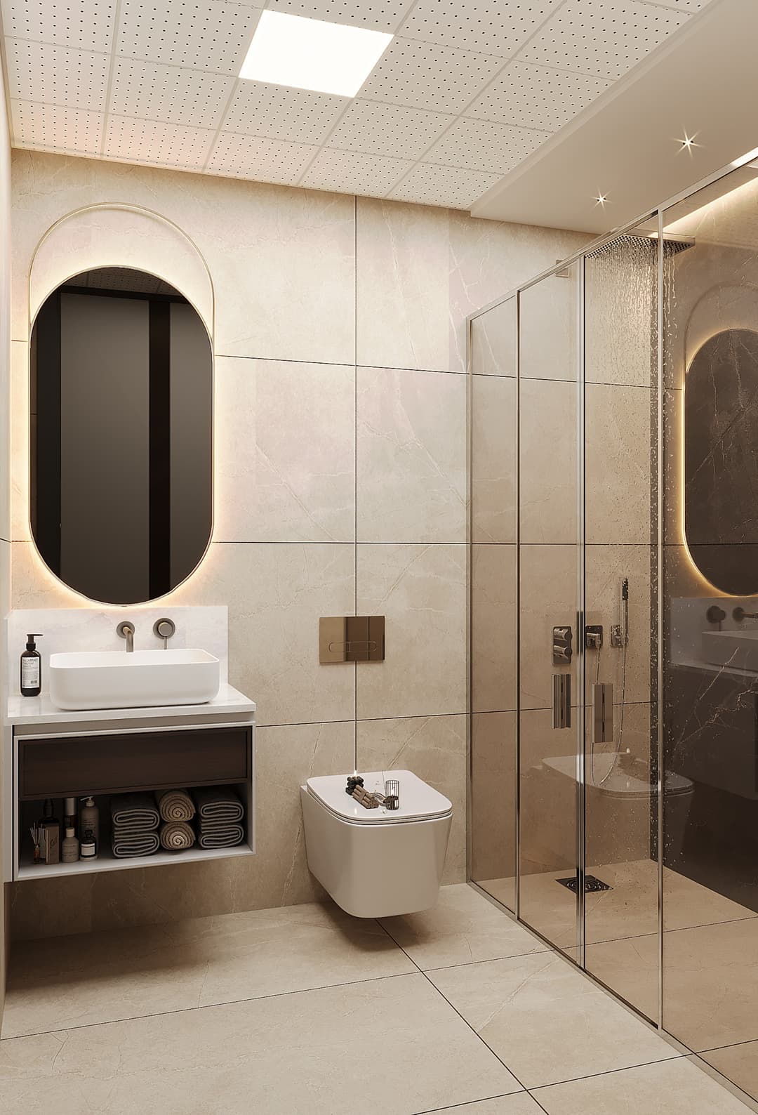 Toker İncek 1+1 banyo renderı