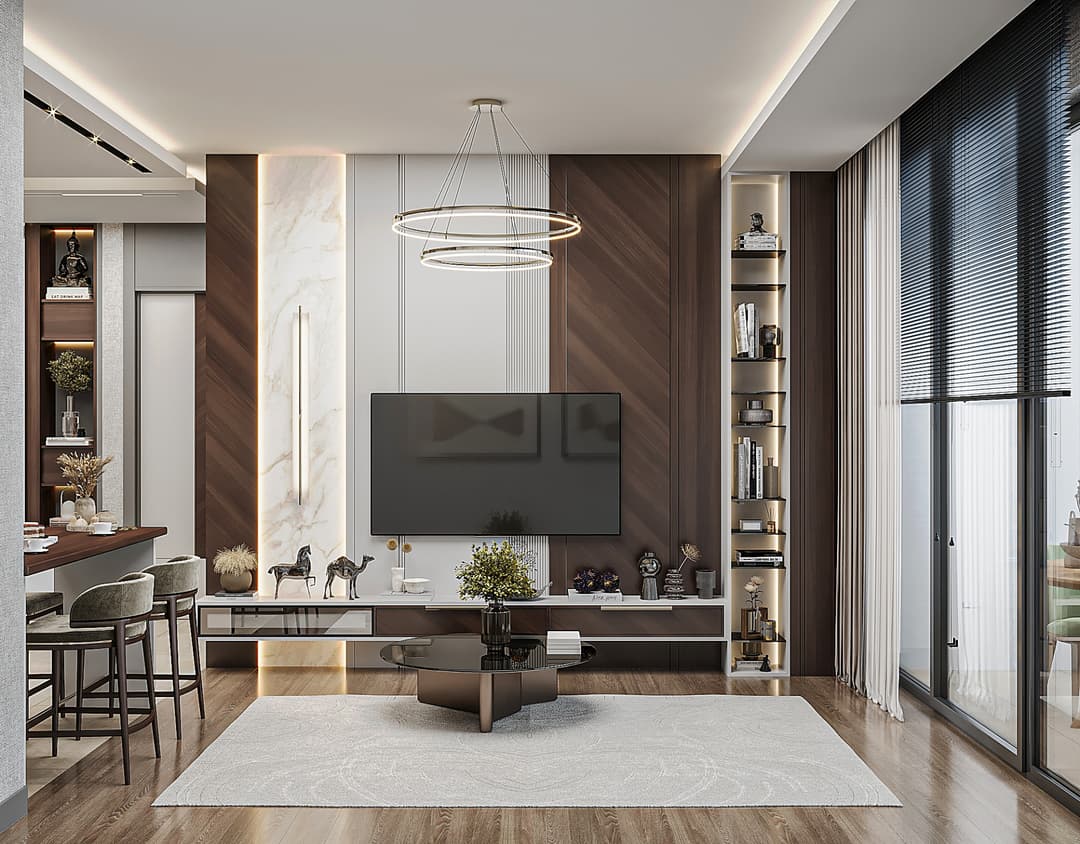 Toker İncek 1+1 salon renderı